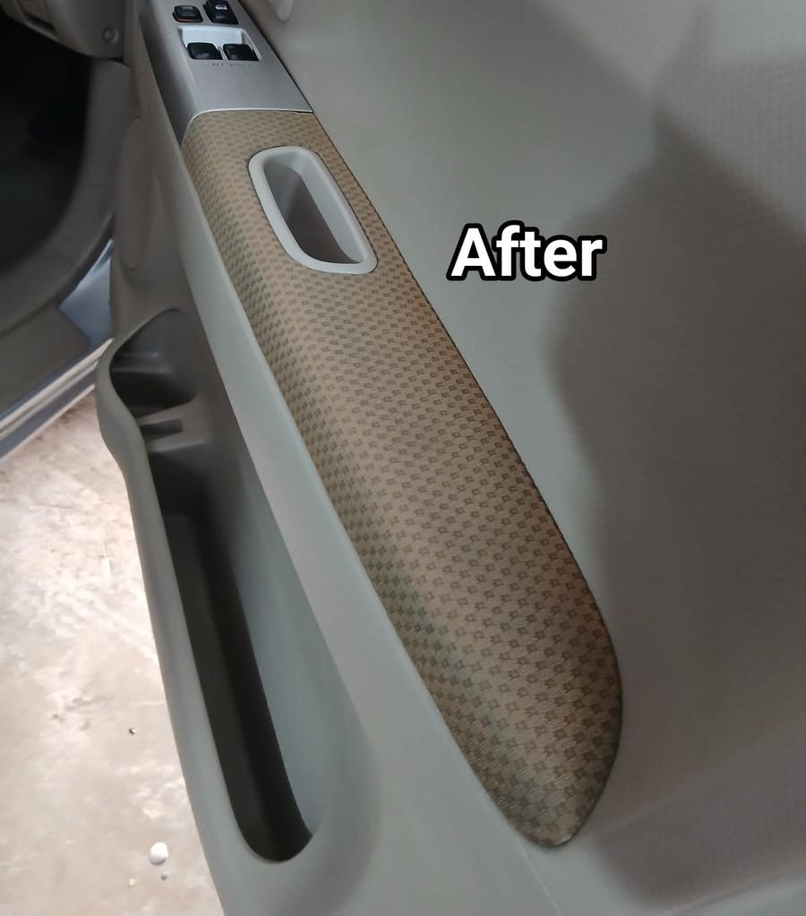 Same door armrest after cleaning